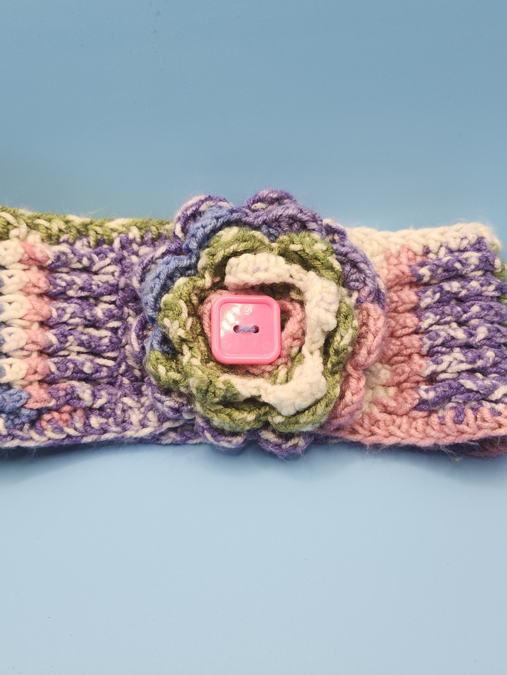 Handmade Multicolor Crochet Flower Headband